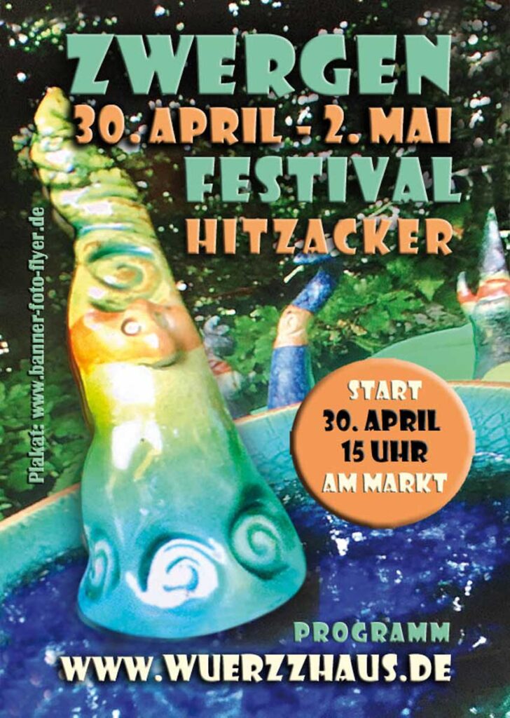 Zwergenfestival Hitzacker
30.4.- 2.5.2026  Kinder-Programm uvm. in Kürze online
2.5.  15 Uhr Tanz für Freude, Wunder und Frieden